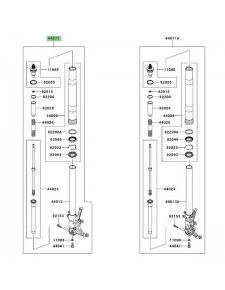 Bras de fourche gauche Kawasaki GTR 1400 (2010-2016) | Réf. 440715106 - 44071063550W