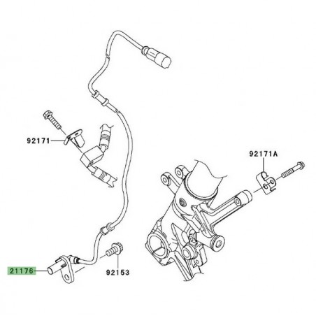 Câble ABS avant Kawasaki GTR 1400 (2010-2016) | Réf. 211760130