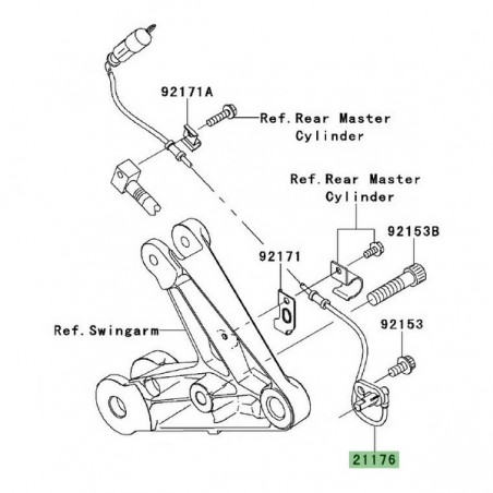 Câble ABS arrière Kawasaki GTR 1400 (2010-2016) | Moto Shop 35