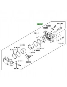 Étrier de frein arrière Kawasaki  430800088DJ | Moto Shop 35