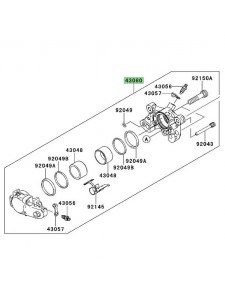 Étrier de frein arrière Kawasaki  430800088DJ | Moto Shop 35