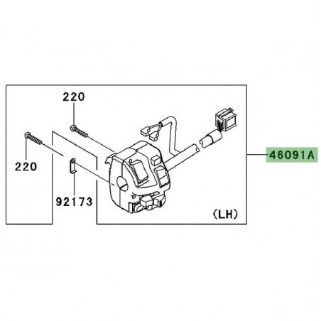 Commodo gauche Kawasaki GTR 1400 (2010-2016) | Réf. 460910202