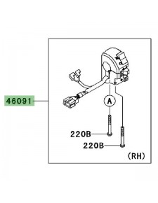 Commodo droit Kawasaki GTR 1400 (2010-2016) | Réf. 460910189