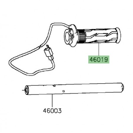 Poignée de gaz chauffante Kawasaki GTR 1400 (2010-2016) | Réf. 460190029