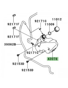 Vase d'expansion Kawasaki GTR 1400 (2010-2016) | Réf. 430780063