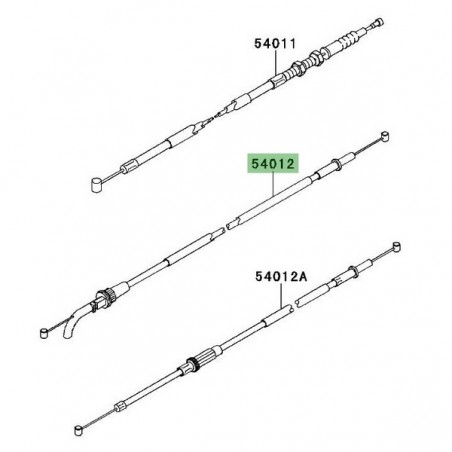 Câble d'ouverture des gaz Kawasaki KLX 125 (2010-2016) | Réf. 540120280