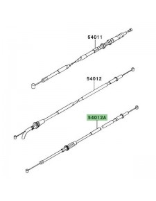 Câble de fermeture des gaz Kawasaki KLX 125 (2010-2016) | Réf. 540120281