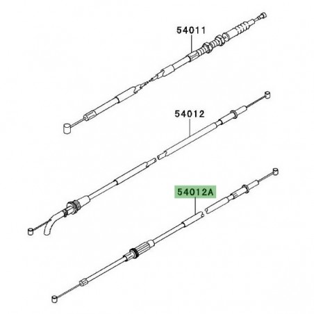 Câble de fermeture des gaz Kawasaki KLX 125 (2010-2016) | Réf. 540120281