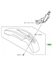 Garde-boue avant Kawasaki KLX 125 (2010-2016)