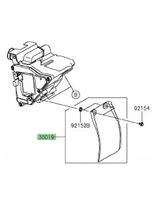 Bavette de protection d'amortisseur Kawasaki KLX 125 (2010-2016)