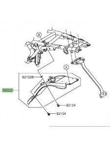 Passage de roue arrière Kawasaki KLX 125 (2010-2016) | Réf. 350220084 - 350220098