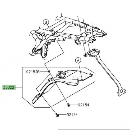 Passage de roue arrière Kawasaki KLX 125 (2010-2016) | Réf. 350220084 - 350220098