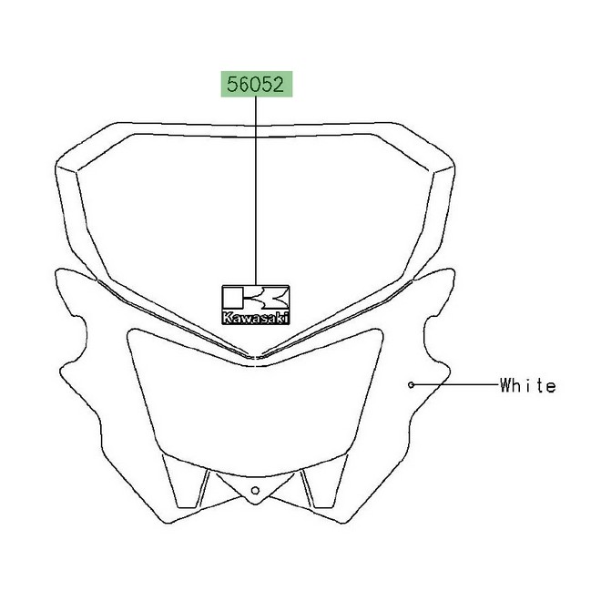 Autocollant entourage de phare Kawasaki KLX 125 (2015-2016) | Réf. 560520968