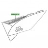 Autocollant coque arrière Kawasaki KLX 125 (2013) | Réf. 560692137 - 560692138
