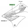 Autocollant "Kawasaki" écope latérale Kawasaki KLX 125 (2012) | Réf. 560691344 - 560691345