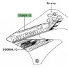 Autocollant "Kawasaki" écope latérale Kawasaki KLX 125 (2013) | Réf. 560692133 - 560692135