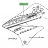 Autocollant "KLX" écope latérale Kawasaki KLX 125 (2015) | Réf. 560697706 - 560697708