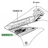 Autocollant inférieur écope latérale Kawasaki KLX 125 (2013) | Réf. 560692134 - 560692136