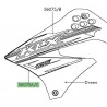 Autocollant inférieur écope latérale Kawasaki KLX 125 (2016) | Réf. 560751045 - 560751047