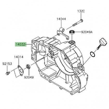 Carter d'embrayage Kawasaki KLX 125 (2010-2016) | Réf. 140320116