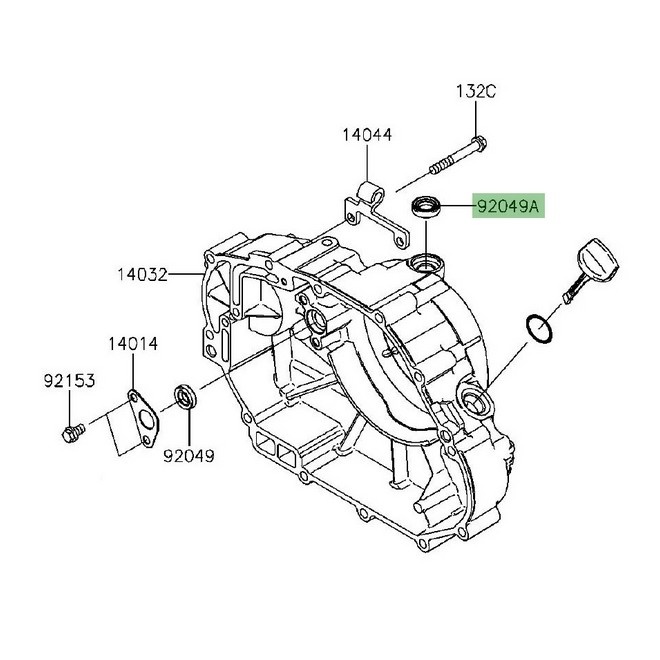 Joint spi carter d'embrayage Kawasaki KLX 125 (2010-2016) | Réf. 920490142