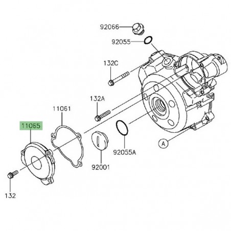 Couvercle carter d'alternateur Kawasaki KLX 125 (2010-2016) | Réf. 110650209