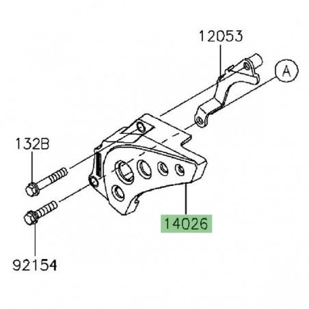 Carter pignon de sortie de boîte Kawasaki KLX 125 (2010-2016) | Réf. 140260078 - 140260084
