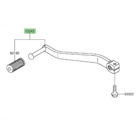Sélecteur de vitesse Kawasaki KLX 125 (2010-2016) | Réf. 132420242