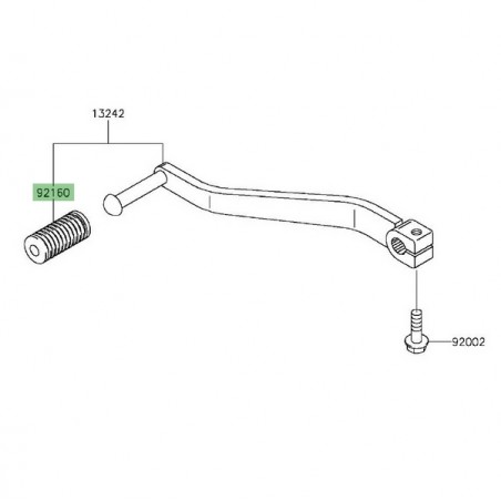 Caoutchouc sélecteur de vitesse Kawasaki KLX 125 (2010-2016) | Réf. 921601036