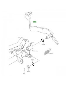 Pédale de frein Kawasaki KLX 125 (2010-2016) | Réf. 430010131