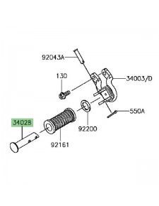 Repose-pieds arrière gauche Kawasaki KLX 125 (2010-2016) | Réf. 340280007