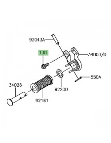 Vis M8x20 pour fixation repose-pieds arrière gauche Kawasaki KLX 125 (2010-2016) | Réf. 130CA0820