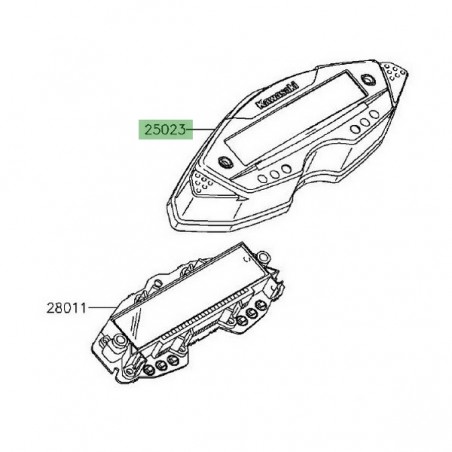Dessus de compteur Kawasaki KLX 125 (2010-2016) | Réf. 250230064