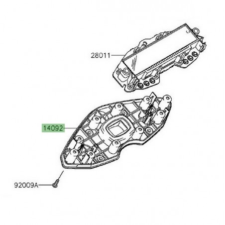 Dessous de compteur Kawasaki KLX 125 (2010-2016) | Réf. 140920088