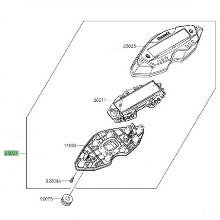 Bloc compteur Kawasaki KLX 125 (2010-2016) | Réf. 250310336