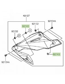 Rondelle épaulée arrière sabot moteur Kawasaki Er-6n (2012-2016) | Réf. 921431087