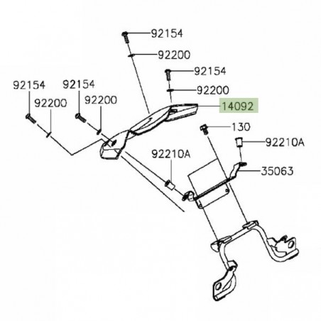 Saute-vent Kawasaki Z800 (2013-2016) | Réf. 140920964