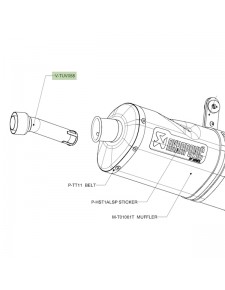Chicane ligne complète Akrapovic Kawasaki Er-6n (2009-2011) | Réf. V-TUV058