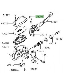 Vis axe de levier de frein Kawasaki 920021322 | Moto Shop 35