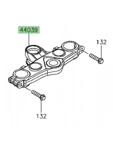 Té de fourche supérieur Kawasaki KLX 125 (2010-2016)