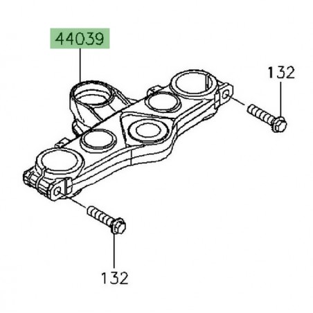 Té de fourche supérieur Kawasaki KLX 125 (2010-2016) | Réf. 440390083458