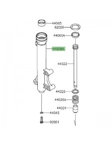 Fourreau de  fourche gauche Kawasaki KLX 125 (2010-2016) |Réf. 440080044458