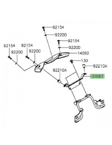 Support saute-vent Kawasaki Z800 (2013-2016) |Réf. 350630867