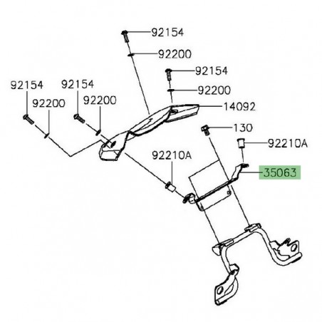 Support saute-vent Kawasaki Z800 (2013-2016) |Réf. 350630867