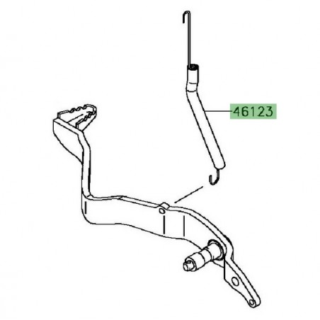 Ressort de rappel frein arrière Kawasaki KLX 125 (2010-2016) | Réf. 4601230007