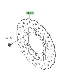 Disque de frein avant Kawasaki KLX 125 (2010-2016) | Réf. 410800174