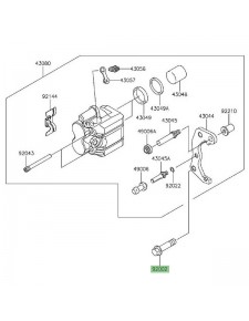 Vis M10x41 fixation étrier de frein avant Kawasaki KLX 125 (2010-2016) | Réf. 920021468