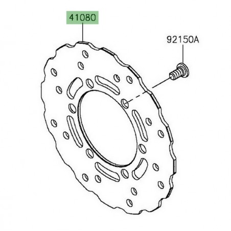 Disque de frein arrière Kawasaki KLX 125 (2010-2016) | Réf. 410800175