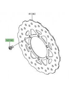 Vis M8x15 fixation disque de frein avant Kawasaki KLX 125 (2010-2016) | Réf. 921501811