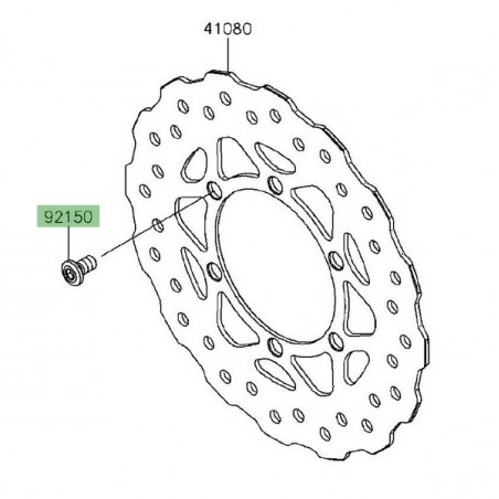 Vis M8x15 fixation disque de frein avant Kawasaki KLX 125 (2010-2016) | Réf. 921501811